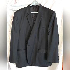 Black on black pin stripped suit 52 r